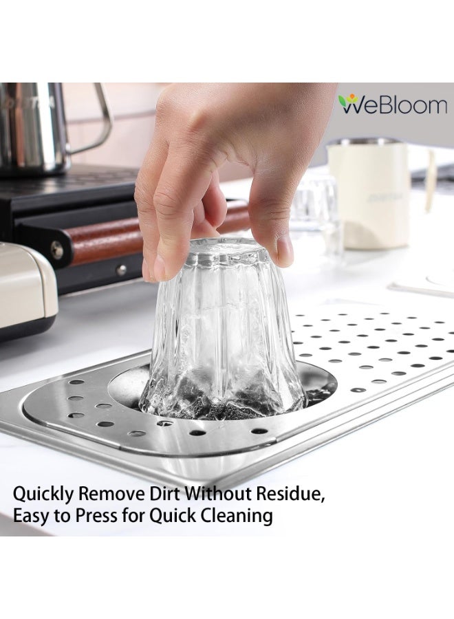 WeBloom SUS 304 High Pressure Cup Washer,Espresso Cup Pitcher Rinser with Side Spray,Countertop Glass Washer for Kitchen Coffee Bar, Removable Drip Tray Hose Kitchen Sink Accessories - Image 2